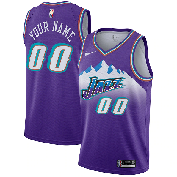 Men's Utah Jazz Active Player Custom Purple City Edition Stitched Basketball Jersey Men's Utah Jazz Active Player Custom Purple City Edition Stitched Basketball Jersey